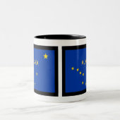 Drapeau de l'état de l'Alaska Mug à deux tons par (Centre)