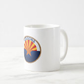 Drapeau de l'état de l'Arizona Sceau de café Mug (Devant droit)