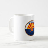 Drapeau de l'état de l'Arizona Sceau de café Mug (Devant gauche)
