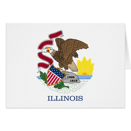 Drapeau de l'État de l'Illinois (Devant horizontal)