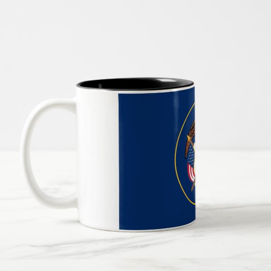 Drapeau de l'État de l'Utah Mug à café à deux tons (Gauche)