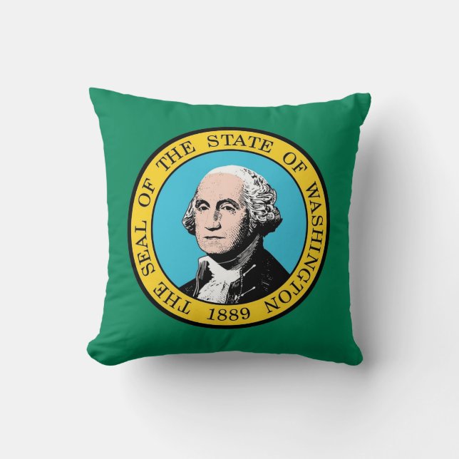 Drapeau de l'État de Washington Coussin américain  (Recto)