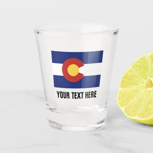 Drapeau de l'état du Colorado verre à verre (Devant)