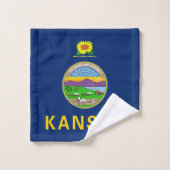 Drapeau de l'État du Kansas (Gant de toilette)