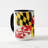 Drapeau de l'état du Maryland, café Mug avec desig (Devant gauche)