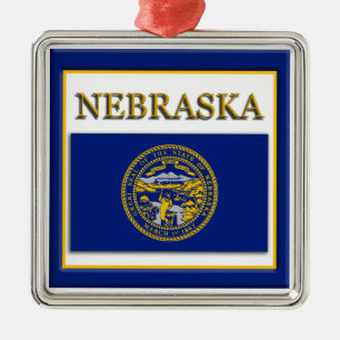 Drapeau de l'État du Nebraska Ornement de Noël