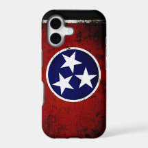 Drapeau de l'État du Tennessee Black Grunge