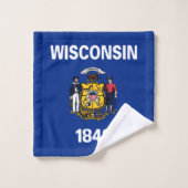 Drapeau de l'État du Wisconsin (Gant de toilette)
