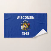 Drapeau de l'État du Wisconsin (Serviette à main)