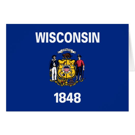 Drapeau de l'État du Wisconsin (Devant horizontal)