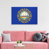 Drapeau de l'Etat sur la toile du New Hampshire Im (Insitu(Salon))