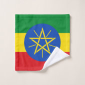 Drapeau de l'Éthiopie (Gant de toilette)