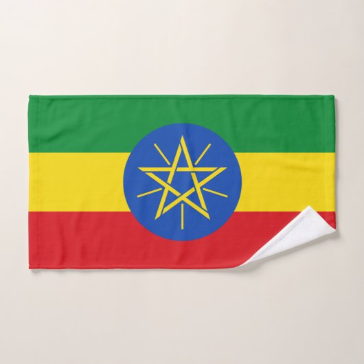 Drapeau de l'Éthiopie (Serviette à main)