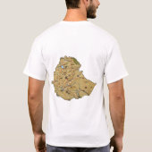 Drapeau de l'Ethiopie et T-shirt de carte (Dos)
