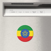 Drapeau de l'Éthiopie Magnet (In Situ (Lave-vaisselle))