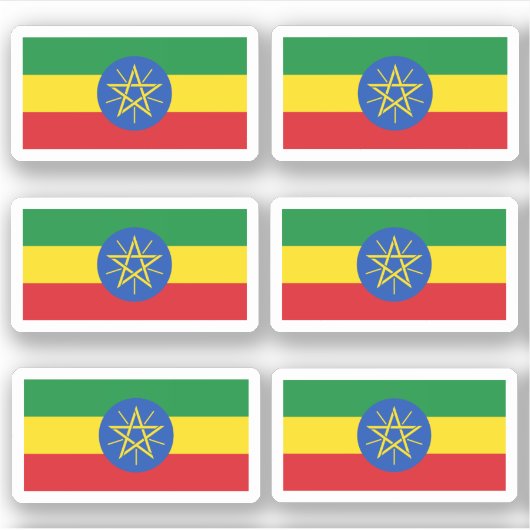 Drapeau de l'Ethiopie - une collection Sticker (Devant)
