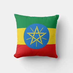 Drapeau de l'Éthiopie x Coussin du drapeau
