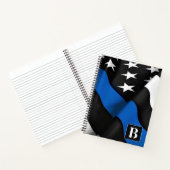 Drapeau de ligne bleue mince Carnet de police pers (Intérieur)