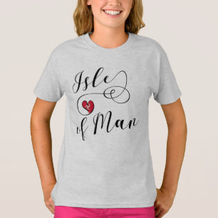 Drapeau de l'île de Man dans un coeur, T-shirt Man