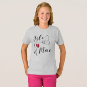 Drapeau de l'île de Man dans un coeur, T-shirt Man (Devant entier)