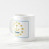 Drapeau de l'île de Rhode + Carte de Mug (Devant gauche)