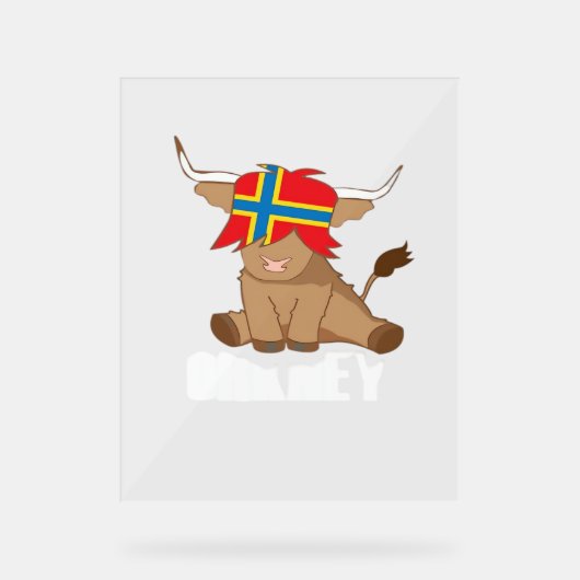 Drapeau de l'île d'Orkney cadeau écossais coupe de (Recto)