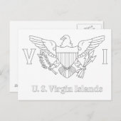 Drapeau de l'île Vierge des États-Unis Carte posta (Devant / Derrière)