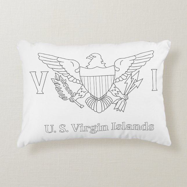 Drapeau de l'île Vierge des États-Unis Coussin de  (Devant)