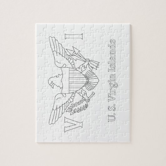 Drapeau de l'île Vierge des États-Unis Puzzle de c (Vertical)