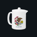 Drapeau de l'Illinois<br><div class="desc">Ajoutez une touche de fierté de l'Illinois à votre thé avec notre théière exclusive avec le drapeau de l'Illinois! Conçu avec une attention minutieuse aux détails, cette théière est plus qu’un simple accessoire de cuisine fonctionnel, c’est une célébration du patrimoine et de la fierté culturelle de l’Illinois. L'élégant design présente...</div>