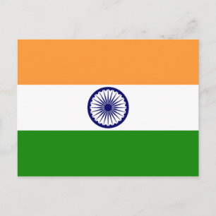 Drapeau de l'Inde Carte postale