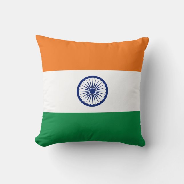 Drapeau de l'Inde x Coussin du drapeau (Recto)