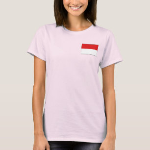 Drapeau de l'Indonésie + T-shirt de carte