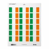 Drapeau de l'Irlande Étiquette (Feuille entière)