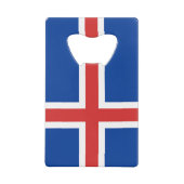 Drapeau de l'Islande Carte de crédit Ouverture de (Dos)