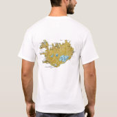 Drapeau de l'Islande et T-shirt de carte (Dos)