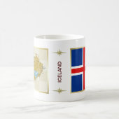 Drapeau de l'Islande + Tasse de carte (Centre)
