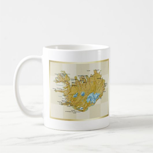 Drapeau de l'Islande + Tasse de carte (Gauche)