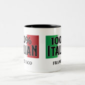 Drapeau de l'Italie 100% Mug italien (Centre)