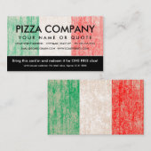 drapeau de l'italie coupon à pizza (Devant / Derrière)