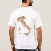 Drapeau de l'Italie et T-shirt de carte (Dos)