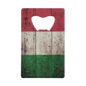 Drapeau de l'Italie sur le vieux grain en bois (Devant)