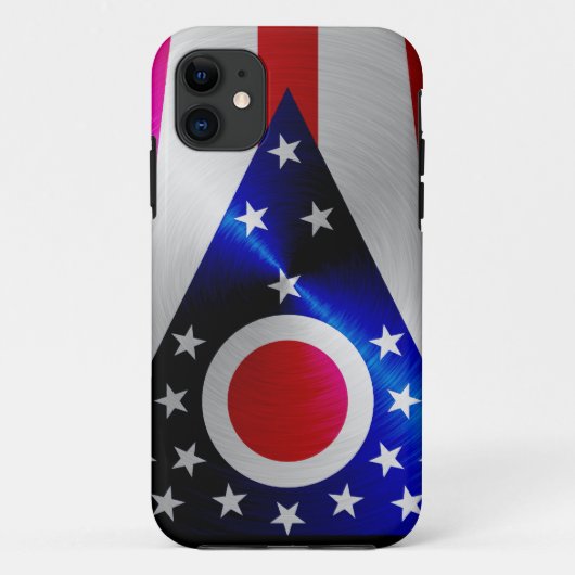 Drapeau de l'Ohio; Coque iPhone 5 à look métal (Dos)