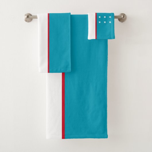 Drapeau de l'Ouzbékistan (En situation)