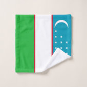Drapeau de l'Ouzbékistan (Gant de toilette)