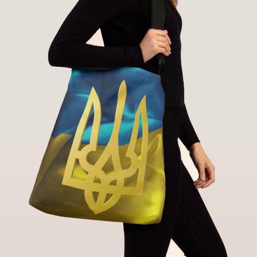 Drapeau de l'Ukraine 3D et sac fourre-tout à (De près)