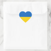 Drapeau de l'Ukraine Autocollant en forme de cœur (Sac)