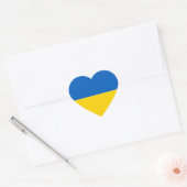 Drapeau de l'Ukraine Autocollant en forme de cœur (Enveloppe)