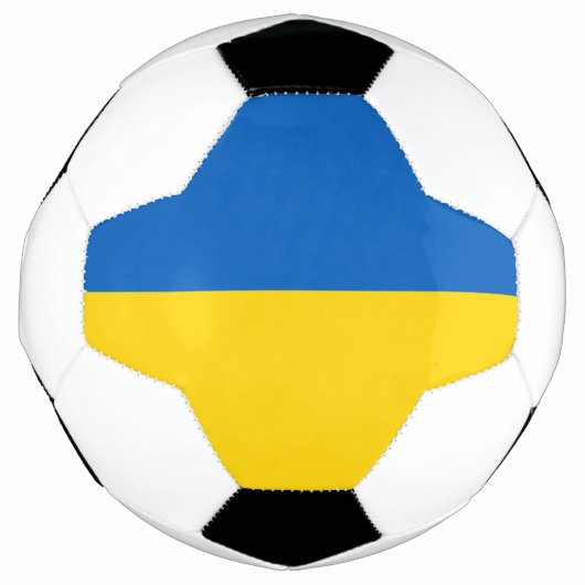 Drapeau de l'Ukraine balle de football (Devant)