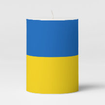 Drapeau de l'Ukraine bougie du pilier
